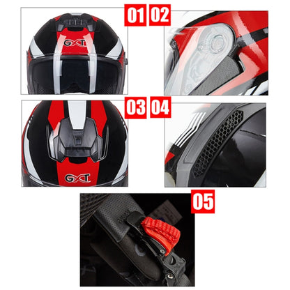 GXT Electric Vehicle Four Seasons Sun Protection & Windshield Double Lens Helmet, Size: L(Matt Black Red) - Helmets by GXT | Online Shopping UK | buy2fix