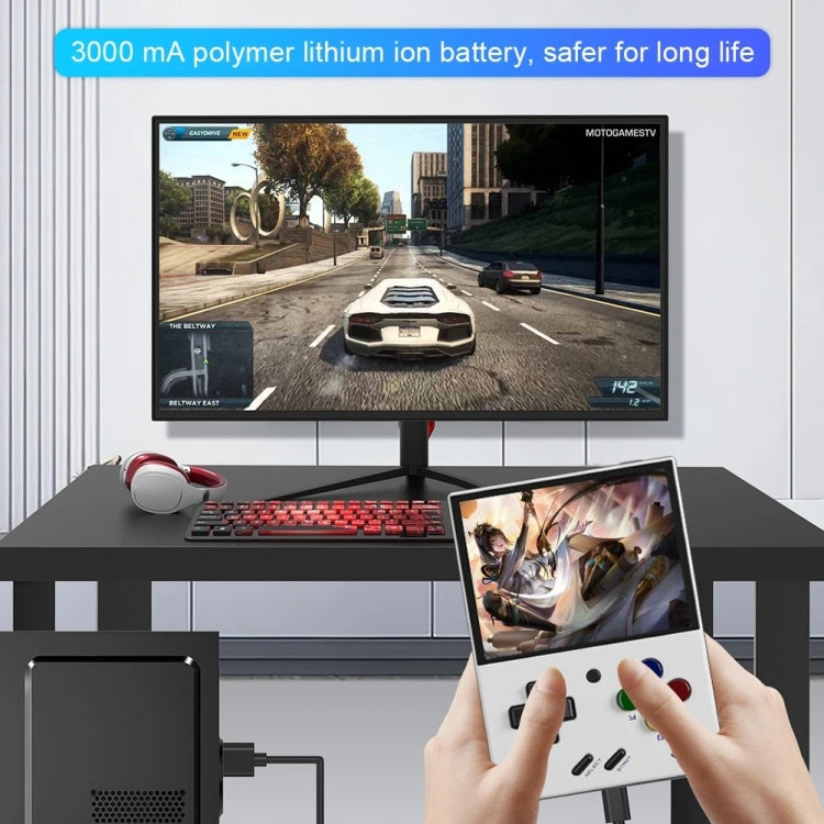 Miyoo Mini Plus 3.5 Inch IPS Screen Retro Handheld Game Console 128GB 28K Games(Transparent Black) - Pocket Console by buy2fix | Online Shopping UK | buy2fix