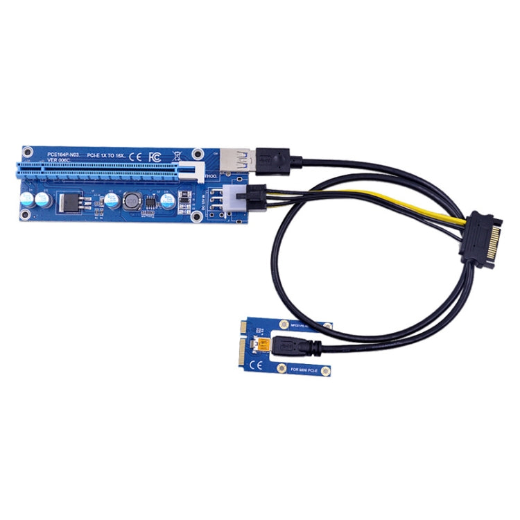 PCE164P-N03 VER006C Mini PCI-E 1X To 16X Riser For Laptop External Image Card, Spec: Blackboard 6pin - Add-on Cards by buy2fix | Online Shopping UK | buy2fix