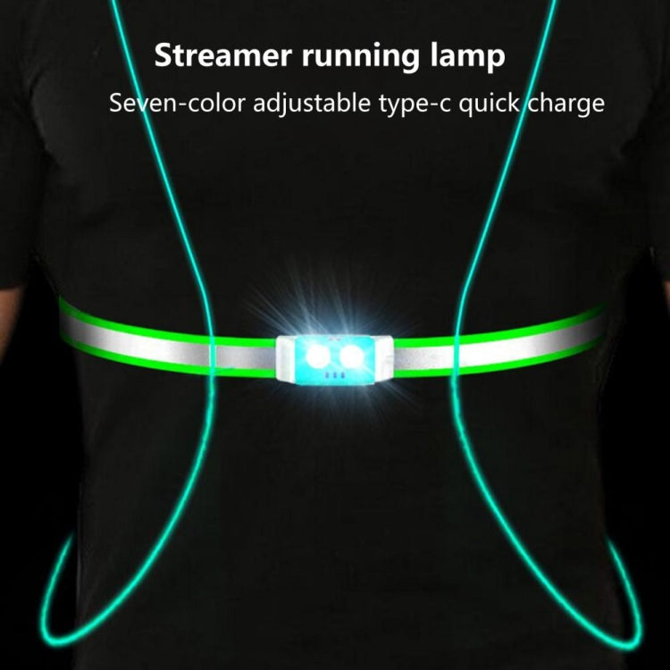 USB Rechargeable Running Light Strap Chest Light(Blue) - Reflective Material by buy2fix | Online Shopping UK | buy2fix