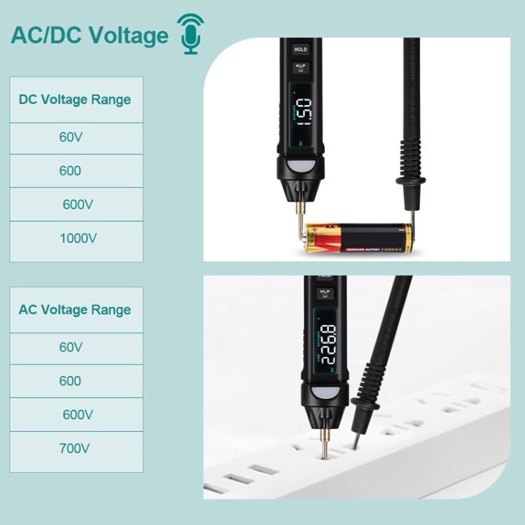 WinAPEX  ET8909  Digital Multimeter Voltage Test Pen Capacitance Meter Diode NVC Tester - Digital Multimeter by WinAPEX | Online Shopping UK | buy2fix