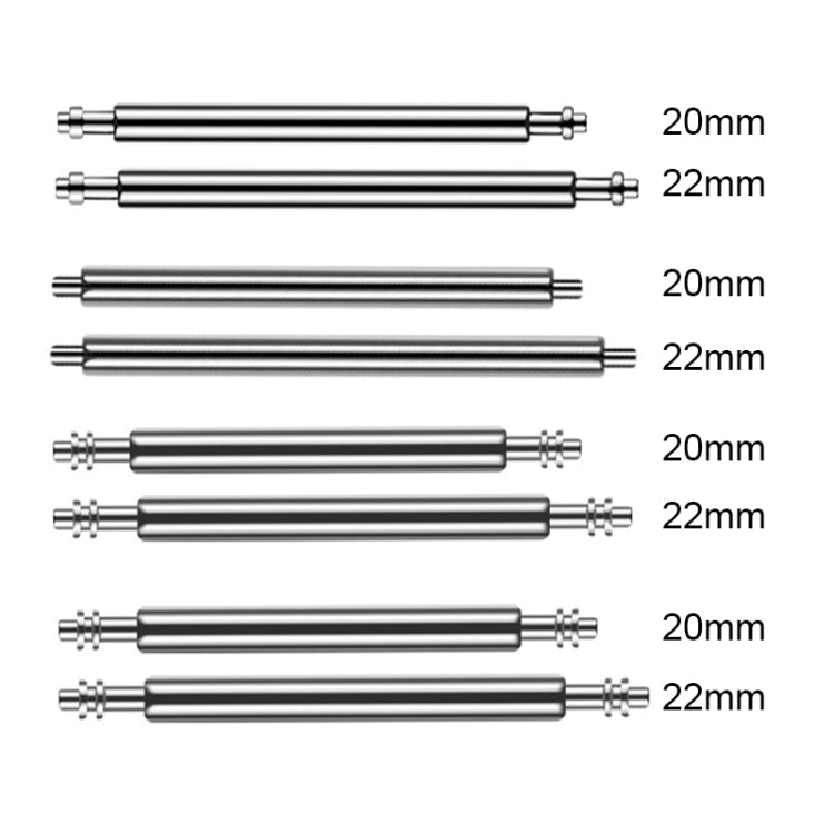 100pcs/set 304 Stainless Steel Strap Connecting Rod Strap All Steel Switch Lugs, Style: Double Drag (1.8x20mm) - Watch Accessories by buy2fix | Online Shopping UK | buy2fix