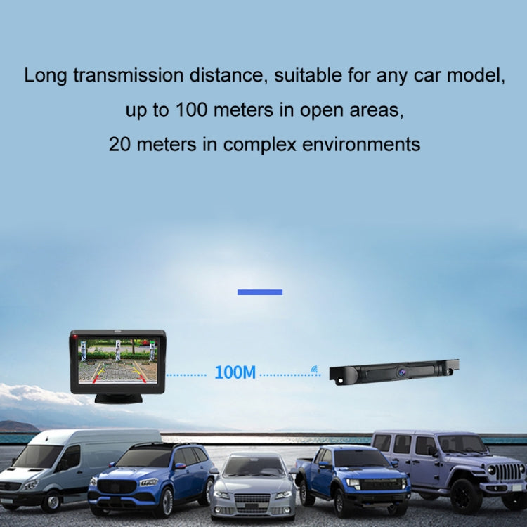 Solar License Plate Frame Wireless Transmission Reversing Camera Display - Rear View Cameras by buy2fix | Online Shopping UK | buy2fix