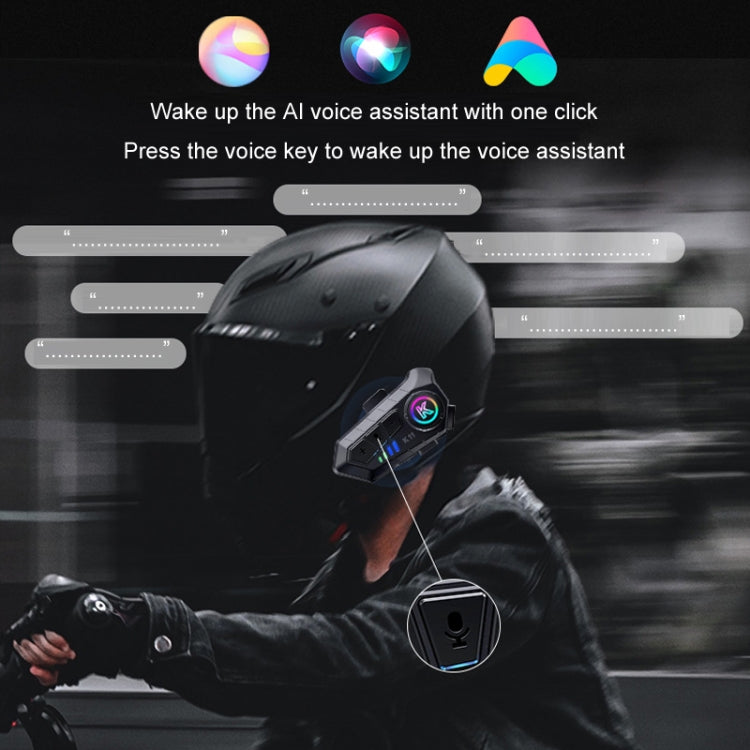 KUQIBAO K11 Motorcycle Helmet Waterproof Subwoofer Bluetooth Headphones(Soft Microphone) - Motorcycle Walkie Talkie by KUQIBAO | Online Shopping UK | buy2fix