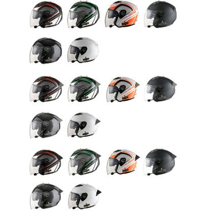 KUQIBAO Motorcycle Smart Bluetooth Sun Protection Double Lens Safety Helmet, Size: XL(Glossy Black Phantom Fiber) - Helmets by KUQIBAO | Online Shopping UK | buy2fix