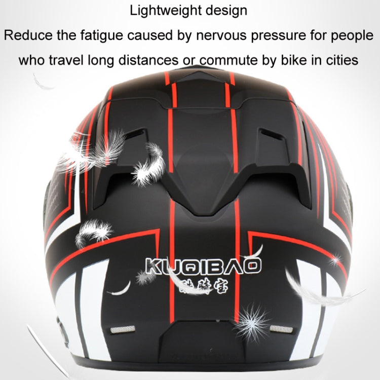 KUQIBAO Motorcycle Smart Bluetooth Sun Protection Double Lens Safety Helmet, Size: M(Bright Black) - Helmets by KUQIBAO | Online Shopping UK | buy2fix