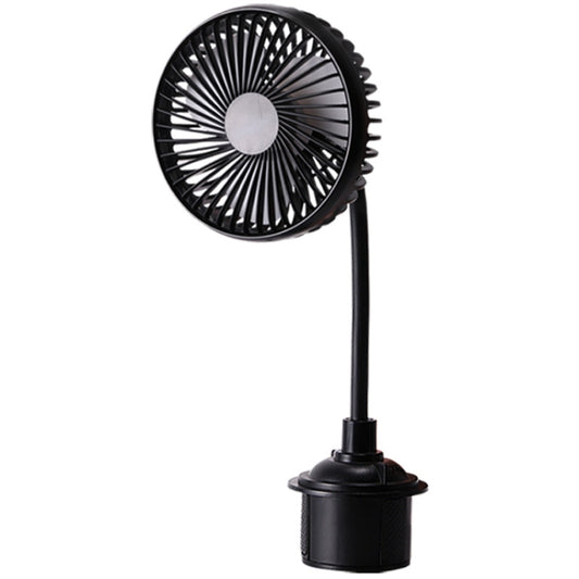 12V/24V High Wind Cooling USB Car Cup Holder Single Head Fan(R-8050) - Heating & Fans by buy2fix | Online Shopping UK | buy2fix