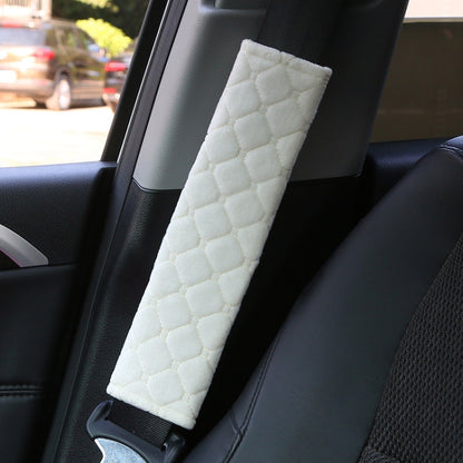 Car Seat Belt Protector Soft Extended Shoulder Pads, Color: Beige Square - Seat Belts & Padding by buy2fix | Online Shopping UK | buy2fix