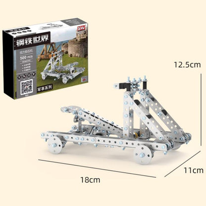 500pcs Twisted Rock Thrower Puzzle Toys Intelligence Hand Assembly Mechanical Gear Transmission Building Blocks High Difficulty Metal Model - Building Blocks by buy2fix | Online Shopping UK | buy2fix