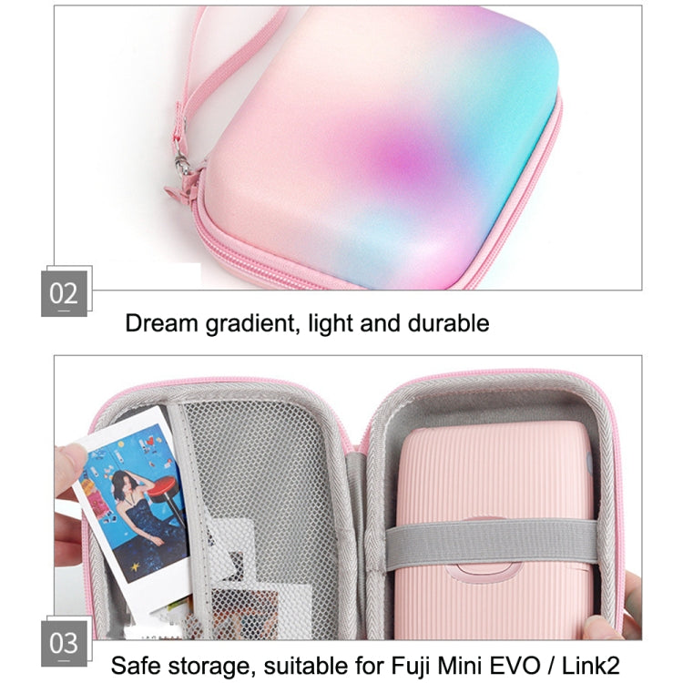 For FUJIFILM Instax Mini EVO / Link2 Printer Hard Shell EVA Storage Bag(Gradient Color) - Backpack by buy2fix | Online Shopping UK | buy2fix