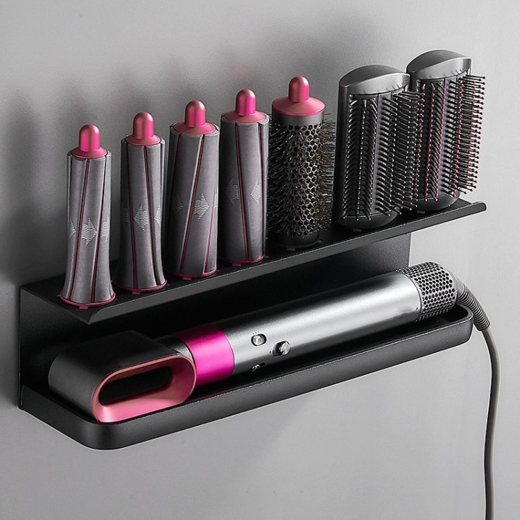 For Dyson Airwrap Wall-mounted Shelf Storage Rack, Color: B Type Black - Shelves by buy2fix | Online Shopping UK | buy2fix