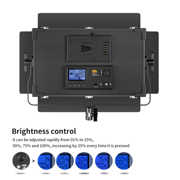 Pixel P45pro High Bright Dual Color Temperature Fill Light 120W Normal Bright Studio Camera Soft Light(A Set With UK Plug Adaptor) -  by Pixel | Online Shopping UK | buy2fix