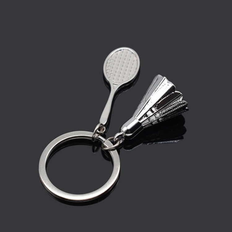 2pcs Simulated Badminton Metal Key Chain Arena Club Gift(Small) - Key Rings by buy2fix | Online Shopping UK | buy2fix