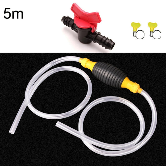 5m With Switch Car Motorcycle Oil Barrel Manual Oil Pump Self-Priming Large Flow Oil Suction - oil tank tubes & oil pumps by buy2fix | Online Shopping UK | buy2fix