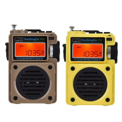 HanRongda HRD-701 Portable Full Band Radio Subwoofer Bluetooth TF Card Digital Display Radio(Khaki) - Radio Player by HanRongda | Online Shopping UK | buy2fix
