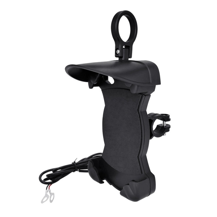 Motorcycle Sunshade Rainproof Mobile Phone Holder, Shape: Charging Handlebar Holder 18W (QC3.0) - Holder by buy2fix | Online Shopping UK | buy2fix