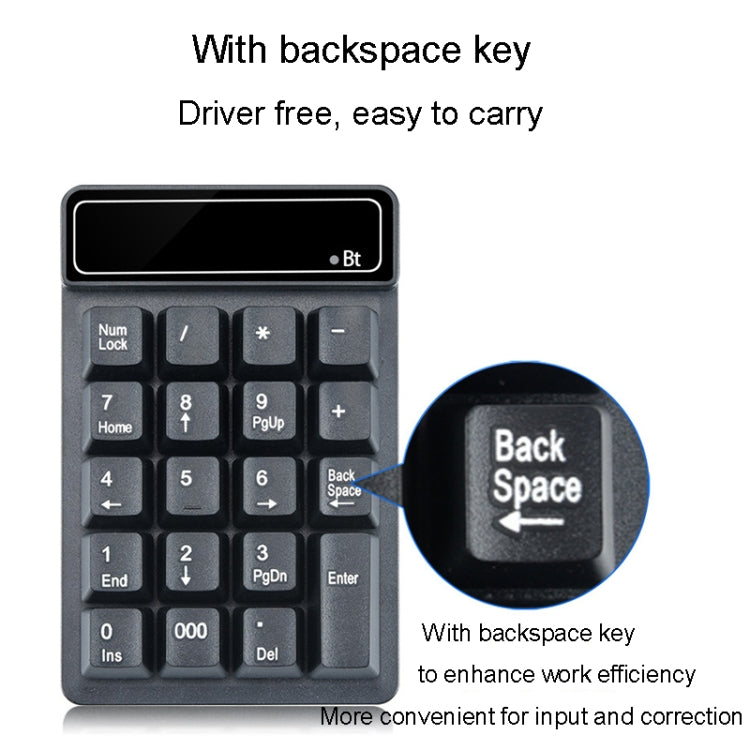 K6 19 Key Mini Wireless Bluetooth Digital Keyboard Suspended Mechanical Universal Keypad 4.0(Black) - Mini Keyboard by buy2fix | Online Shopping UK | buy2fix