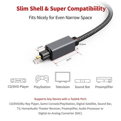 5m Digital Optical Audio Output/Input Cable Compatible With SPDIF5.1/7.1 OD5.0MM(Gray) - Audio Optical Cables by buy2fix | Online Shopping UK | buy2fix