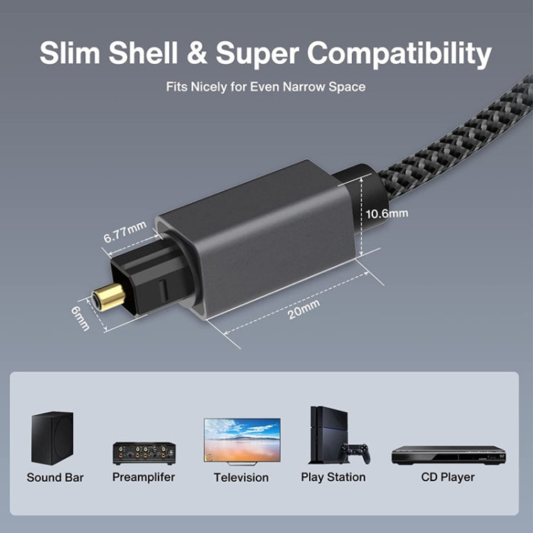 5m Digital Optical Audio Output/Input Cable Compatible With SPDIF5.1/7.1 OD5.0MM(Gray) - Audio Optical Cables by buy2fix | Online Shopping UK | buy2fix