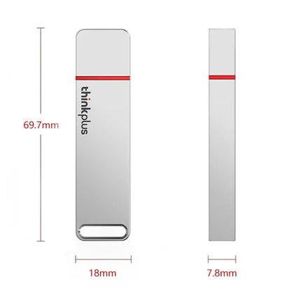 Lenovo Thinkplus TU100Pro USB3.1 Solid State Flash Drive High Capacity Metal USB Memory Disk, Size: 512G(Gray) - USB Flash Drives by Lenovo | Online Shopping UK | buy2fix