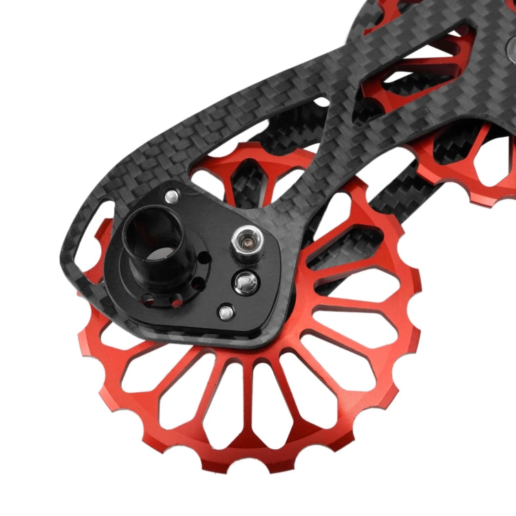 Carbon Fiber Guide Wheel For Road Bike Bicycle Bearing Rear Derailleur Guide Wheel Parts, Model Number: SD1 Red - Guide wheels by BIKERSAY | Online Shopping UK | buy2fix