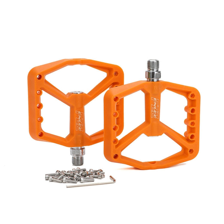 ENLEE F228 1pair Bicycle Nylon Pedals Mountain Bike Widened Riding Footrests(Orange) - Pedals by ENLEE | Online Shopping UK | buy2fix