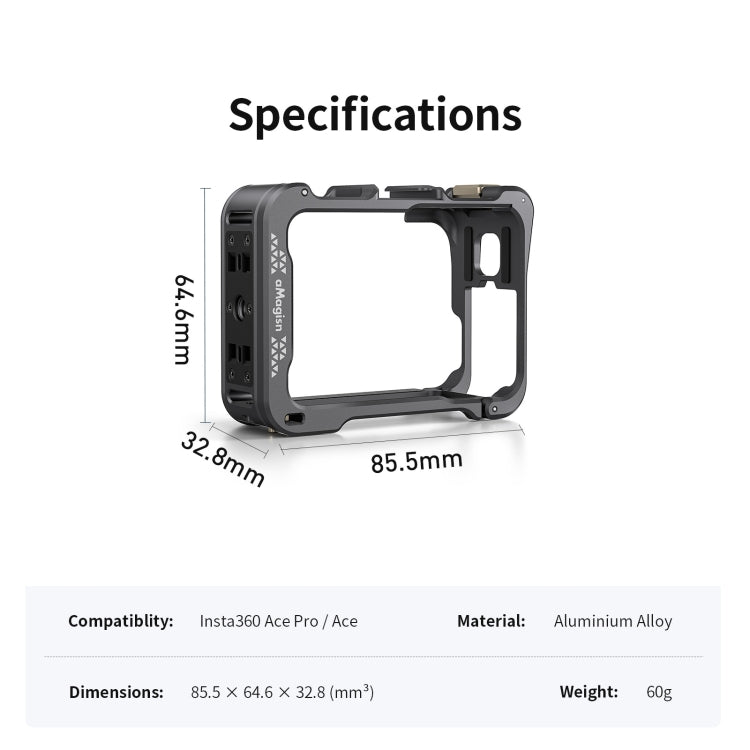 For Insta360 Ace / Ace Pro aMagisn Quick Disassembly Metal Rabbit Cage Border Accessories - Mount & Holder by aMagisn | Online Shopping UK | buy2fix