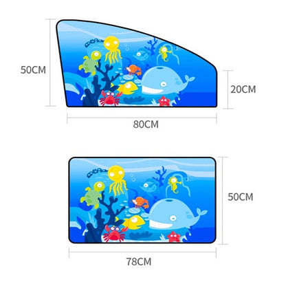 Car Cartoon Magnetic Sunshade Sunscreen Telescopic Collapsible Sunshield, Size:Co-pilot(Rabbit) - Window Foils & Solar Protection by buy2fix | Online Shopping UK | buy2fix