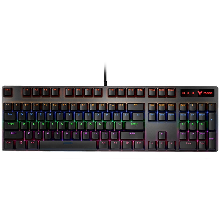 Rapoo V500 PRO Mixed Light 104 Keys Desktop Laptop Computer Game Esports Office Home Typing Wired Mechanical Keyboard(Red Shaft) - Wired Keyboard by Rapoo | Online Shopping UK | buy2fix