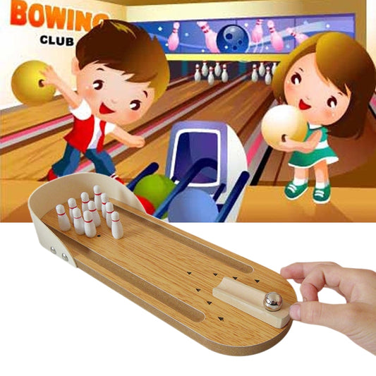 Tabletop Classic Desk Ball Toy Wooden Mini Bowling Game for Children and Adult, Size: 29.5 x 10cm - Early Education Toys by buy2fix | Online Shopping UK | buy2fix