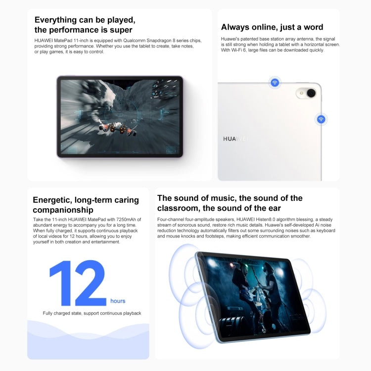 HUAWEI MatePad 11 inch 2023 WIFI DBR-W00 6GB+128GB, HarmonyOS 3.1 Qualcomm Snapdragon 865 Octa Core up to 2.84GHz, Not Support Google Play(Black) - Huawei by Huawei | Online Shopping UK | buy2fix