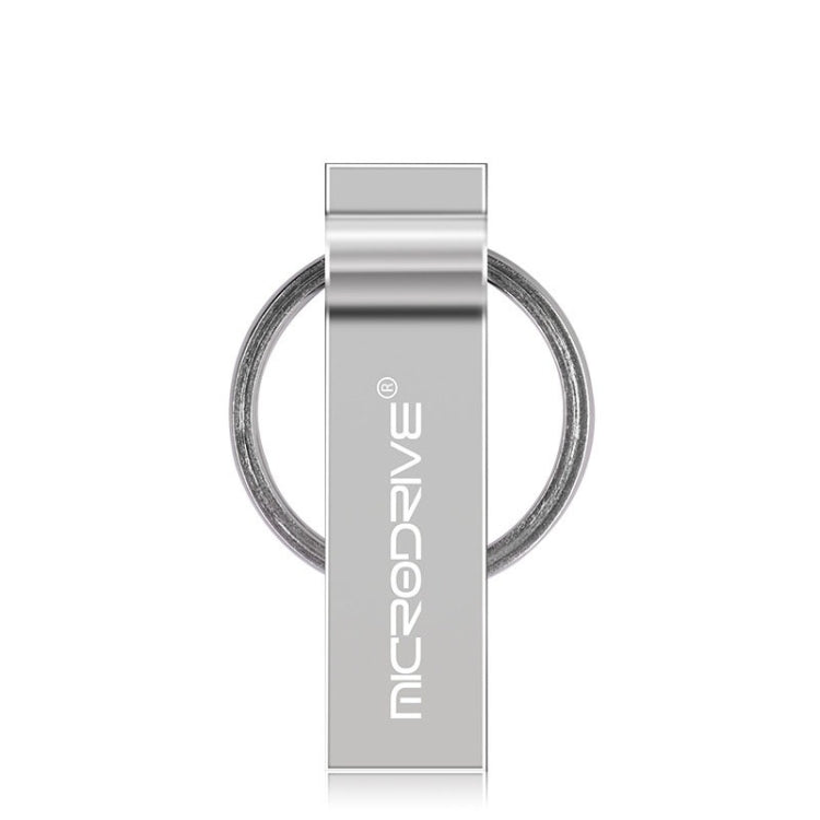 MicroDrive 4GB USB 2.0 Metal Keychain U Disk (Grey) - USB Flash Drives by MicroDrive | Online Shopping UK | buy2fix