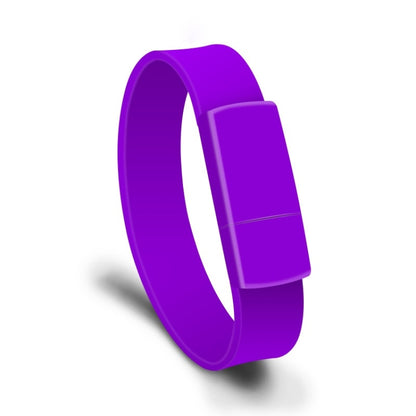 MicroDrive 128GB USB 2.0 Fashion Bracelet Wristband U Disk (Purple) - USB Flash Drives by MicroDrive | Online Shopping UK | buy2fix