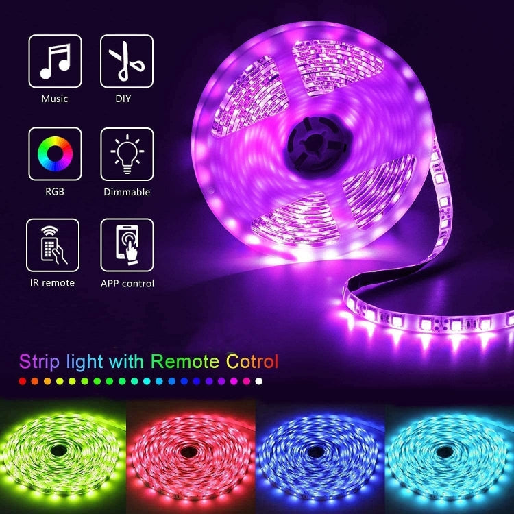 YWXLight 10m 180 LEDs SMD 5050 LED RGB Light Strip with WIFI Remote Control (Color:Waterproof Size:EU Plug) - Casing Waterproof Light by YWXLight | Online Shopping UK | buy2fix